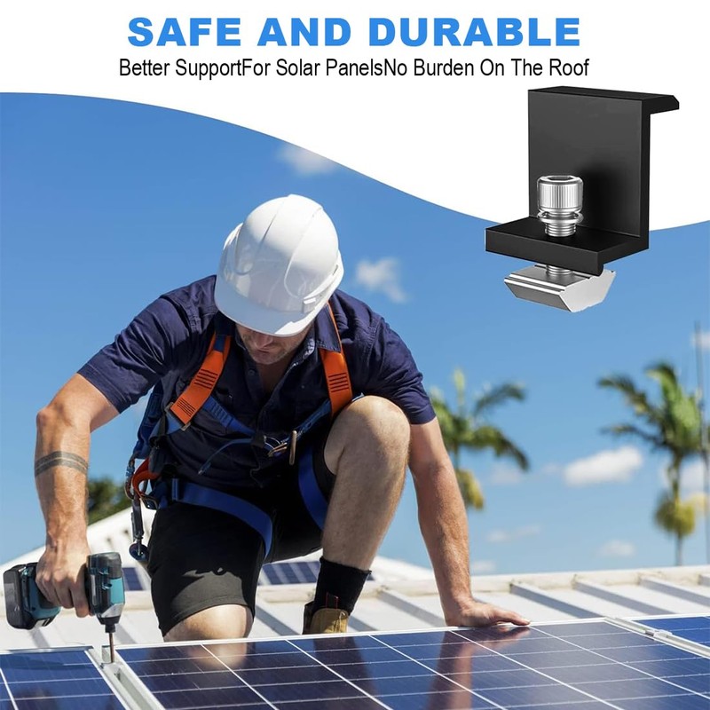 Duoleimi Module Clamps Solar Mounting Solar Panel End Clamps 30
