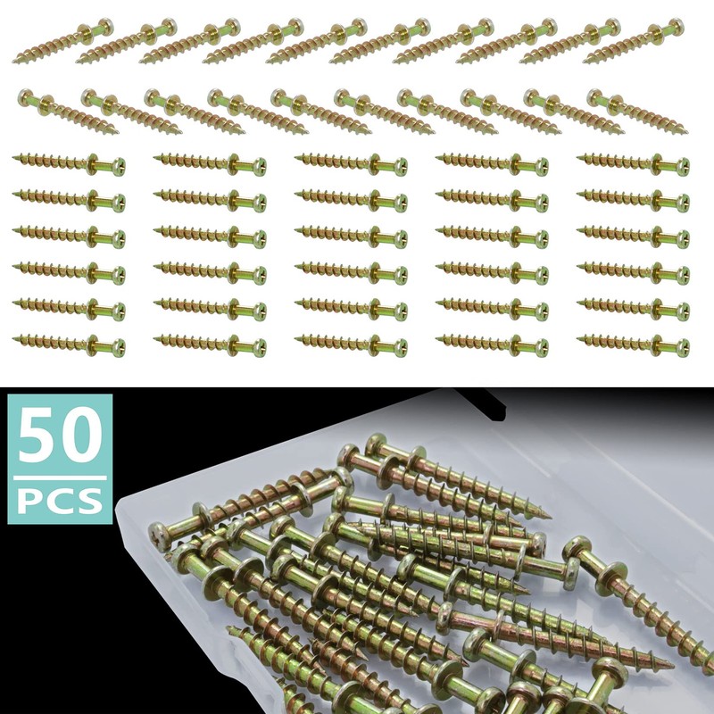 Ansoon 50pcs Bear Claw Double-Headed Wall Picture Screws, 4-in-1 Picture