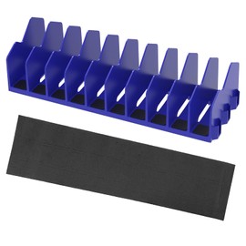 LYDODOKA Tool Box Organizer, 10 Slots Plier Organizer Rack with Nonslip Rubber Base, Extendable Plier Holder and Cutter Storage Shelves, Tool Trays for 3" H Drawers, Toolbox Attachments (2, Blue)