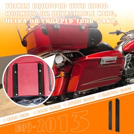 Eumti Adjustable 1"-3" Tour-Pak Pack Trunk Luggage Relocator Extender Kit Mount Plate Compatible with Harley Touring Electra Glides Road Glides Road Kings Street Glides Trikes 2009-2013
