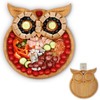 Owl-Shaped Wooden Charcuterie Board, 12" Cheese & Meat Platter, Large