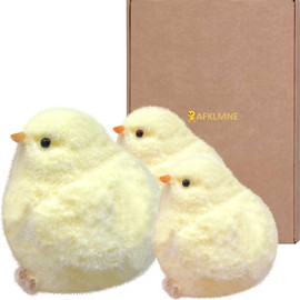 AFKLMNE Handmade Taba Squishy,1 Pcs Big Chicken and 2 Pcs Little Chick, Silicone Fuzzy Squeeze Squishies for Adults to Relieve Stress (3 Pcs)