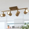 GEPOW Gold 4 Light LED Track Lighting Kit, Modern Brass