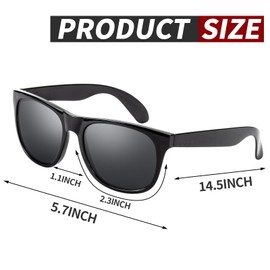 150 Pack Party Favor Black Sunglasses Bulk, Birthday Decor for Kids Adult, 80s Style Plastic Sun Glasses Toy, Carnival Prizes, Summer Beach/Pool Party Supplie, Goody Bag Stuffer, Gift Box for Boy Girl