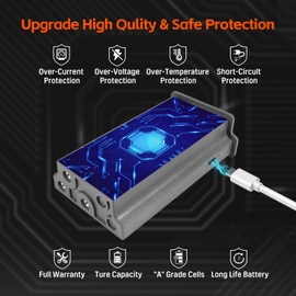 Azonpower Rechageable for Hunting Camera Battery Pack, Reveal Battery Pack 6000mAh Compatible with Reveal Hunting Camera X, XB,SK,X Pro,Pro 3.0,X Gen 2.0,X Gen 3.0 (2-Pack)