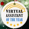 Congratulation Gift For Virtual Assistant Ornament Cirle Ceramic - The