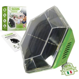 ISOTRONIC dissuasore solare uccelli luce lampeggiante ultrasuoni piccioni passeri gabbiani corvi balcone giardino raggio 150m² 1 unità efficace esterno protezione difesa stop volatili ecologico