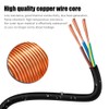 100 ft 12/3 Outdoor Extension Cord, Heavy Duty 3-Outlet SJTW