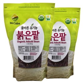McCabe Organic Adzuki Bean - Dried Small Red Beans 2 lb (32oz) Pack of 2 | USDA and CCOF Certified - Rich with Protein & Fiber | Packed in USA