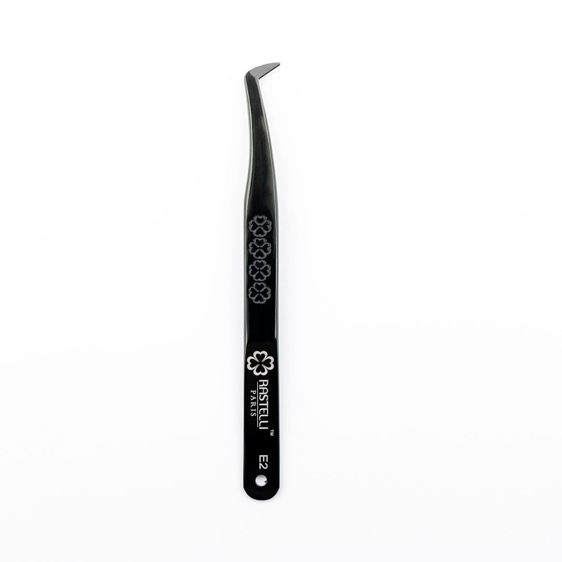 Nanotec Pinzette für Wimpern, japanischer Edelstahl, Premium-Qualität, russische Volumenzange E2