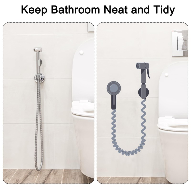 sourcing map Spring Flexible Shower Hose, 3Meter/118inch Flexible Telescopic Shower