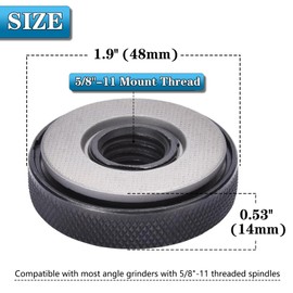 Saipor 5/8''-11 Thread Angle Grinder Flange Nut, Metal Grinder Lock Nut Quick Release Locking Nut for Angle Grinder with 5/8-11 Threaded Spindle (Black)