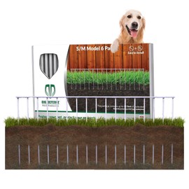 Dig Defence Original Animal Barrier Fence - Small/Medium Decorative Garden Fence, Outdoor No Dig Fence for Dogs and Rabbits, Yard and Patio - 32”(L) x 8”(H), 6 Pack