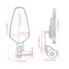7/8'' 22mm Motorcycle End Bar Mirror Universal Foldable Motorbike Side
