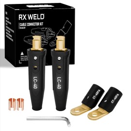 RX WELD 2PCS CT40-FA, 2PCS LC40 Male Cable Connector, for Cable Capacity: 1/0 thru 2/0 (50-70mm²)