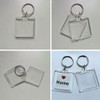 25Pcs Clear Blank Acrylic Photo Keychain Picture Frame Image Insert