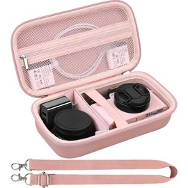 4K Digital Camera Case for Femivo/IWEUKJLO/VETEK/VJIANGER 4K 48MP Vlogging Camera for Photography and Video, Vlog Camera Bag fit Lens, Battery, Cable and Accessories, Rose Gold(Case Only) - Color: C-Rose Gold