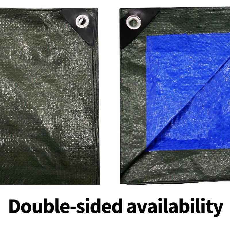 TARPAL 4x4 Feet Small Tarp Waterproof 6mil (2 Pack) Green