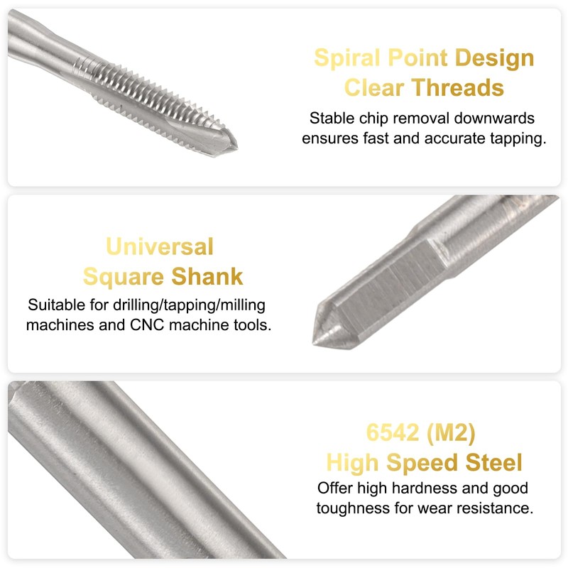QUARKZMAN M6 x 1 H2 Metric Spiral Tip Tap, 150