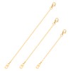 3PCS Gold Necklace Extender Gold Chain Extenders for Necklaces Delicate