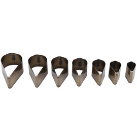 Leather Hole Punch Set Water Drop Shape Hollow Hole Punch Set 7 Pieces Leather Craft DIY Tool Steel Hole Punch Set for DIY Leather Crafts