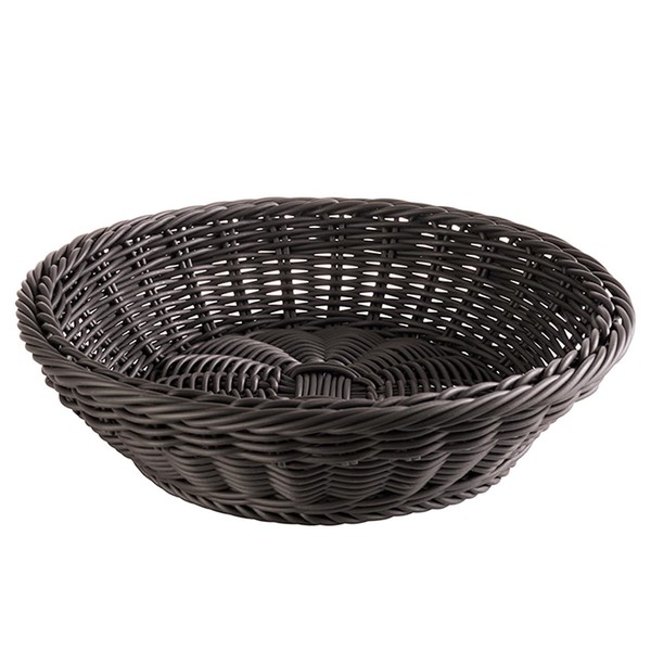 Basket, round Ø 29 cm, H: 7 cm Polypropylene, black