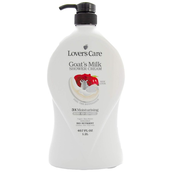 Lover's Care Goat's Milk Moisturizing Body Wash Shower Cream Rose Hip Seed Oil 40.7 Fl.Oz - 2-pack…