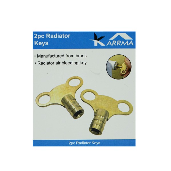 Karrma Ltd. 2Pk Brass Radiator Key - Radiator Bleed Key