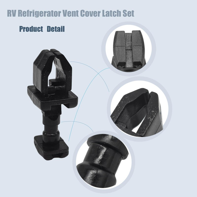 atsuch 20 Pack RV Refrigerator Vent Latch Clips Fit for