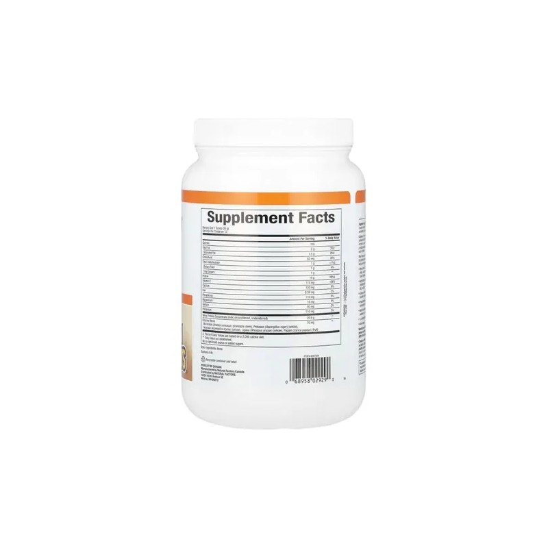 Natural Factors Whey Proteína De Suero De Leche 12oz Sabor