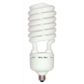 Satco S7377 105 Watt (400 Watt) 7000 Lumens Hi-Pro Spiral CFL Daylight White 5000K Medium Base 120 Volt Light Bulb, White