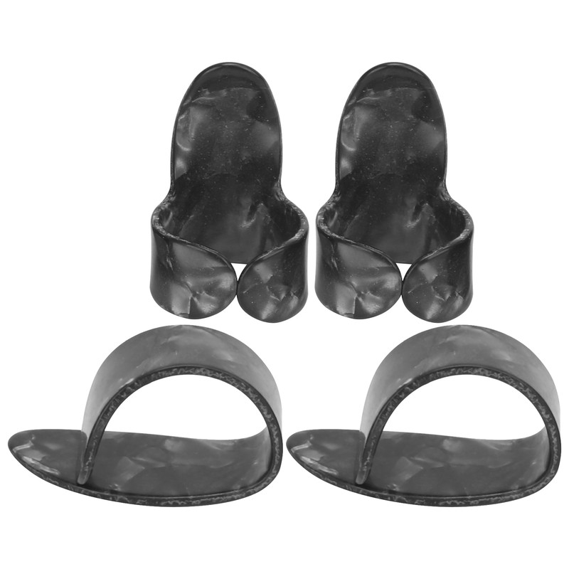 12Pcs Finger Picks Metal Celluloid Index Thumb Cots Guitar Playing