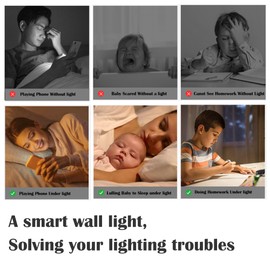 JXOFROAD Smart Magnetic USB Rechargeable Wall Sconces - Motion Sensor LED Wall Lamp, Battery Operated Wireless Wall Light for Indoor/Outdoor, Easy Stick-On Installation,for Stairs, Bathrooms, Garages