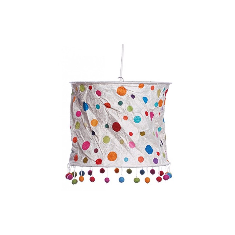 Trends Handmade Lokta Paper Max 40 Watt Round Multi Colour
