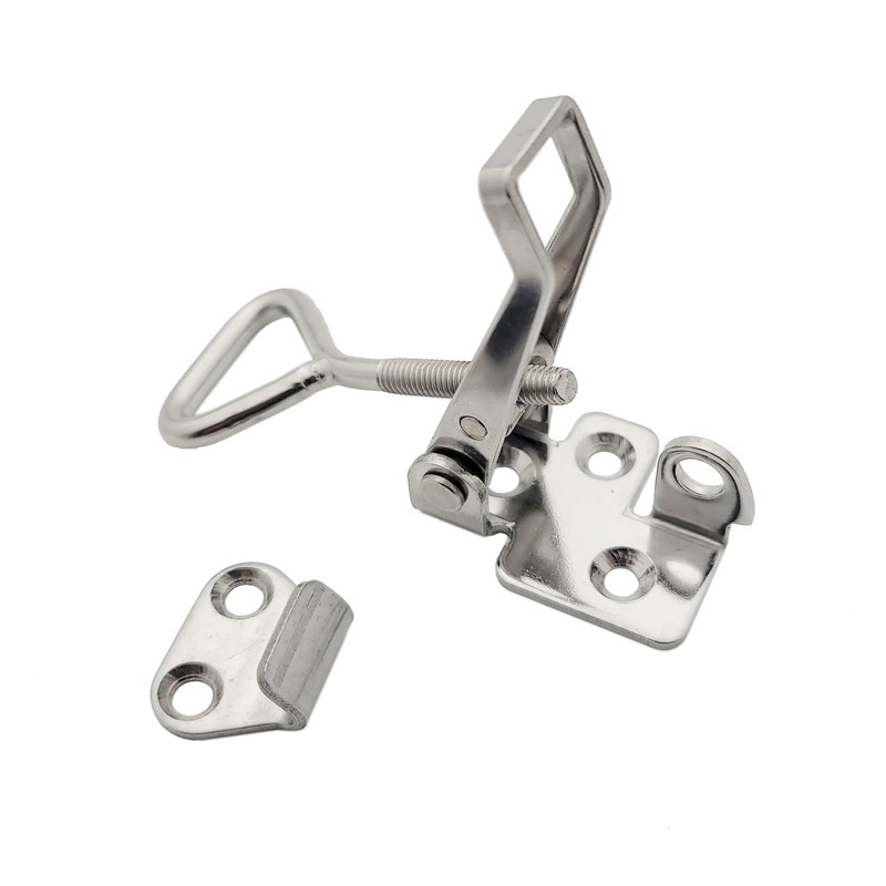 2 Pack OWACH Stainless Steel Adjustable Draw Latch Adjustable-Grip Padlockable