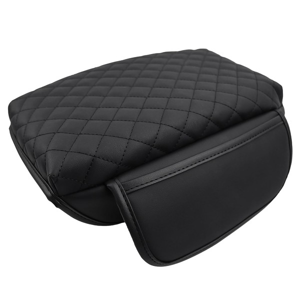 AUTOKAY Center Console Cover Leather Arm Rest Cover with Side