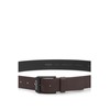 HUGO Men's Gelio-B Sz40 Leather Belt with Matte Black Logo