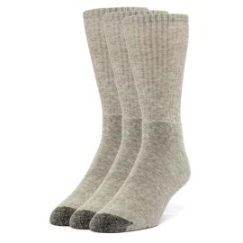 Grays Galiva Gray Men's Cotton Extra Soft Crew Cushion Socks - 3 Pairs Medium Med M