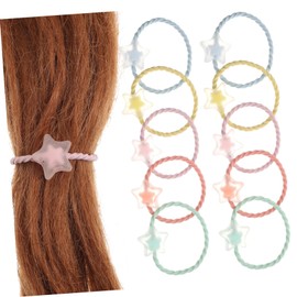 PACKOVE 20pcs Elastic Hair Ties Clear Semi-transparent Charm Ponytail Holders for Soft Stretchy Hair Bands for Daily Use