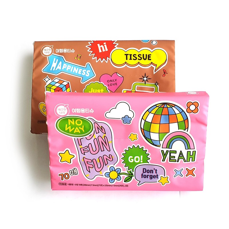 Travel Pocket Tissues Packs (Soft Pack) 70 Sheets per pack