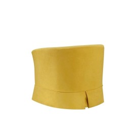 Lilola Home Tucker Yellow Woven Fabric Swivel Barrel Chair with Skirted Bottom