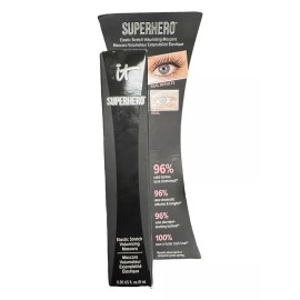 IT Cosmetics Superhero Mascara, Super Black Mascara  Full Size 0.3 oz