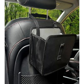 2 Pack car Trash can,Collapsible car Trash can/Foldable Car Trash Can, Hanging Car Trash Bag,Hanging Waterproof Leakproof Trash Can,Leakproof Car Trash Can,(3 Gallons)