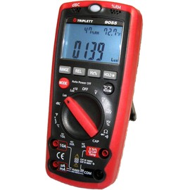 Triplett 6-in-1 CAT IV 4000 Digital Multimeter and Multi-Tester - Sound Level, Light Level, Humidity, Temperature, AC/DC Voltage, AC/DC Current, Resistance, Continuity, Diode Test, Capacitance, Frequency, and Duty Cycle (9055)