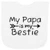 inktastic My Papa Is My Bestie Baby Terry Cloth Bib