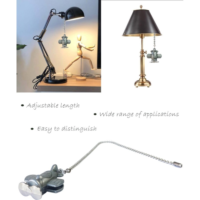 OMYZERO 12 inch Ceiling Fan Pull Chain Airplane Charm Pendant