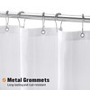 MitoVilla Long Fabric Shower Curtain Liner, Soft & Lightweight Shower