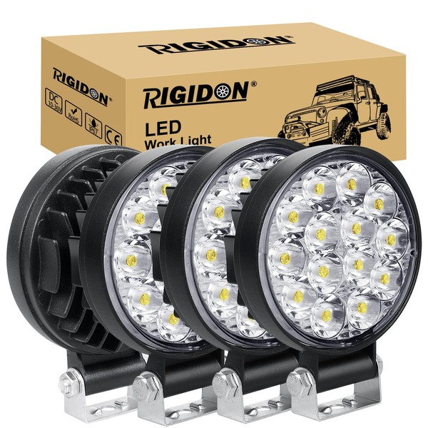 RIGIDON Set of 4 Car Round Headlights, 3.2 Inch Mini