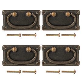 pzihao 4 Pcs Drawer Pull Handles Knobs,Cupboard Pull Drop Knobs and Handles, Antique Furniture Door Pull Handles for Bedroom Wardrobe Dresser Drawer Cabinet Knobs Handles