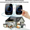 Wireless Doorbell, Plug and Play Waterproof Door Bell Kit Adjustable
